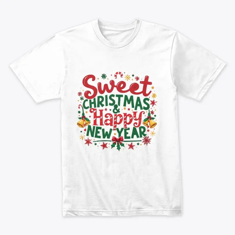 SWEET CRISTMAS HAPPY NEW YEAR T shirt